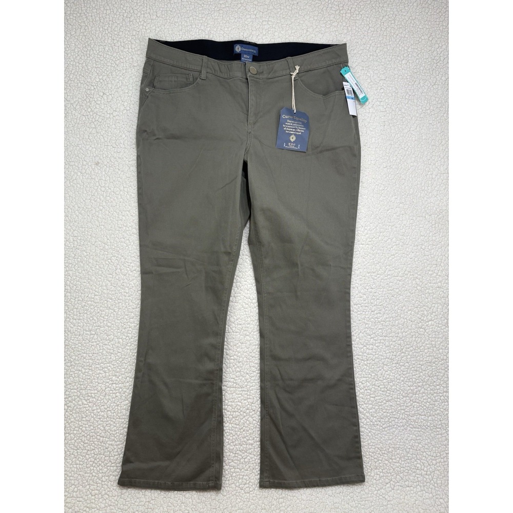 NWT Democracy Ab Solution Itty Bitty Boot Jean Size 20W Green High Rise Slimming